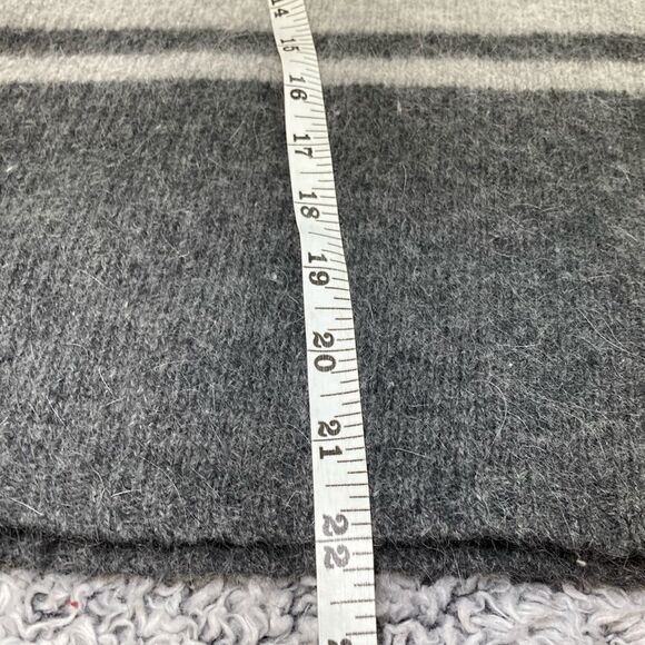 RAFELLA M Lambswool / Angora Grey Striped Sweater - Picture 9 of 11